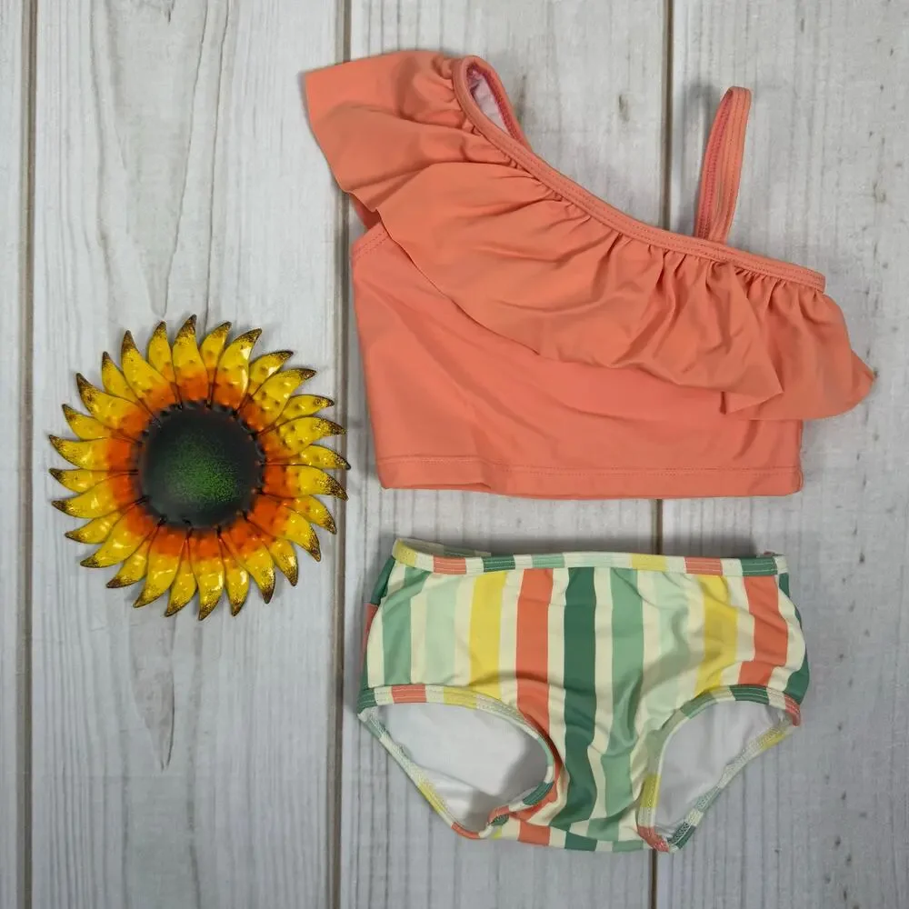 Ruffle Butts Girls Rash Guard Swim Set Two PIece Swim Set Bundle 18-24m‎